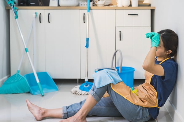 A woman needs o know how to clean a messy house.